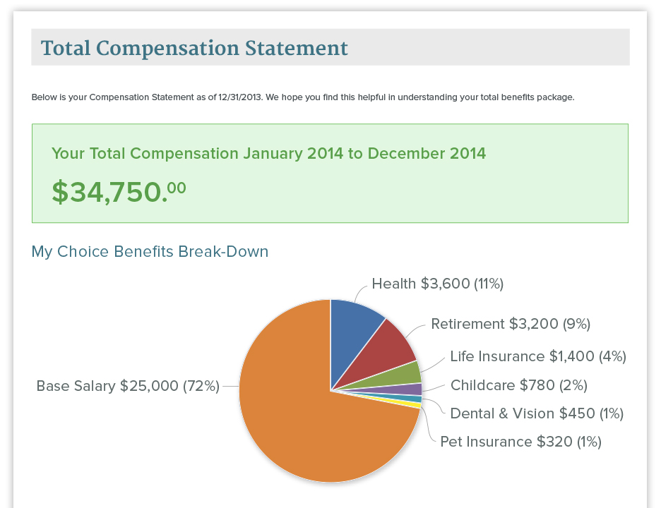 Total Compensation Statement Template Excel - Printable Word Searches