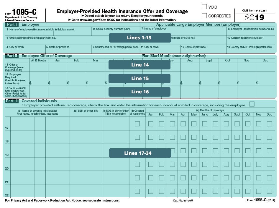 ACA 1095C code cheatsheet